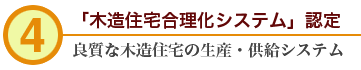 4.「木造住宅合理化システム」認定　良質な木造住宅の生産・供給システム